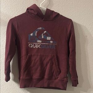 Quiksilver graphic Maroon Hoodie Sweater